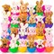 24 Pack Prefilled Easter Eggs with Stuffed Animals,3.15" Plastic Easter Eggs Filled with Bunny Toys,Perfect for Party Basket Stuffers Fillers